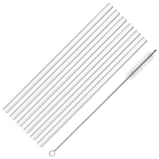 Simax Üveg szívószál, egyenes 23 cm 6 db + Exclusive kefe konyhai eszköz