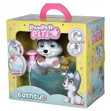 Simba Pamper Petz pelenkás kiskutya - Husky kutyus fürdető szettel játékfigura