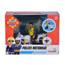 Simba Sam, a tűzoltó Rendőrségi motor figurával autópálya és játékautó