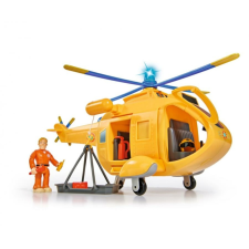 Simba Sam, a tűzoltó - Wallaby 2 helikopter figurával autópálya és játékautó