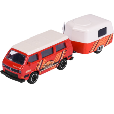 Simba Toys Majorette - Játék Volkswagen T3 Bus lakókocsival - Simba autópálya és játékautó