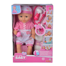Simba Toys New Born Baby pisilős baba orvosi felszereléssel 38 cm baba