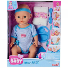 Simba Toys New Born Baby pisilős fiú baba kiegészítőkkel (105030044) (ST105030044) baba