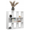  SIMON fehér laminált könyvespolc 9 rekesszel