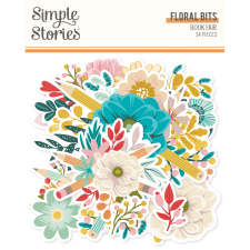 Simple Stories Book Fair Kivágatok Floral Bits & Pieces 1 csomag matrica