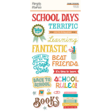 Simple Stories Book Fair Matrica Foam Stickers 2 ív matrica