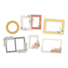 Simple Stories Chipboard , Chipboard Frames / Simple Stories Wildflower (1 csomag) dekorációs kellék
