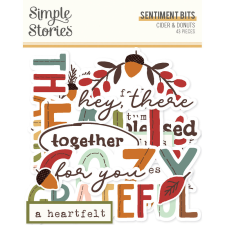 Simple Stories Cider & Donuts Kivágatok Sentiment Bits & Pieces 1 csomag matrica