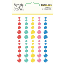 Simple Stories Díszítőelem , Enamel Dots / Simple Stories Sunkissed (1 csomag) dekorációs kellék