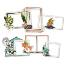 Simple Stories Díszítőelem , Simple Stories Farmhouse Garden / Chipboard Frames - (1 csomag) dekorációs kellék