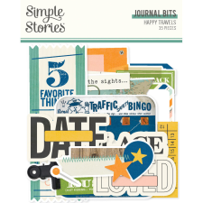 Simple Stories Happy Travels Kivágatok Journal Bits & Pieces 1 csomag matrica