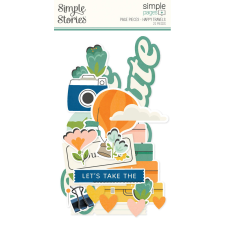 Simple Stories Happy Travels Kivágatok Simple Pages Pieces 1 csomag matrica