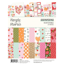 Simple Stories Heartstrings Papírkészlet Paper Pad 6"x8" 24 lap decoupage papír
