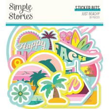 Simple Stories Just Beachy Kivágatok Sticker Bits & Pieces 1 csomag matrica