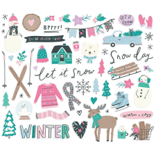 Simple Stories Kivágatok , Bits / Simple Stories Feelin' Frosty (1 csomag) matrica