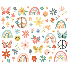 Simple Stories Kivágatok Floral Bits - Boho Sunshine (1 csomag) matrica