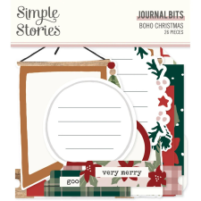 Simple Stories Kivágatok - Journal Bits & Pieces - Boho Christmas (1 csomag) matrica