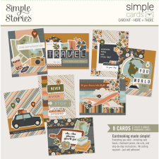 Simple Stories Kivágatok - Simple Cards Kit - Here + There (1 csomag) matrica