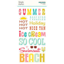 Simple Stories Matrica - Foam Stickers - Retro Summer (2 ív) matrica