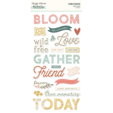 Simple Stories Matrica , Foam Stickers / Simple Stories Wildflower (2 ív) matrica