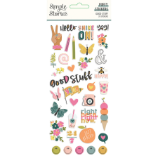 Simple Stories Matrica , Puffy Stickers / Simple Stories Good Stuff (1 ív) matrica