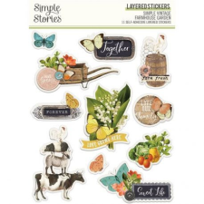 Simple Stories Matrica , Simple Stories Farmhouse Garden / Layered Stickers - (1 ív) matrica