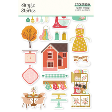 Simple Stories Matrica - Sticker Book - What's Cookin' ? (12 ív) matrica