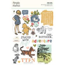 Simple Stories Say Cheese Classic Pooh Matrica Rub-Ons 2 ív matrica
