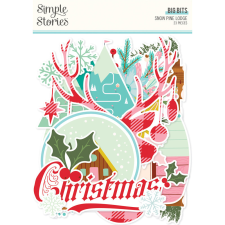 Simple Stories Snow Pine Lodge Kivágatok Big Bits & Pieces 1 csomag matrica