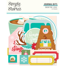 Simple Stories Snow Pine Lodge Kivágatok Journal Bits & Pieces 1 csomag matrica