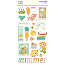 Simple Stories Summer Snapshots Chipboard matrica Chipboard Stickers 1 ív matrica