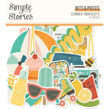 Simple Stories Summer Snapshots Kivágatok Layered Bits & Pieces 1 csomag matrica