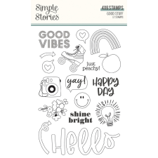 Simple Stories Szilikonbélyegző , Clear Stamps / Simple Stories Good Stuff (1 csomag) bélyegző