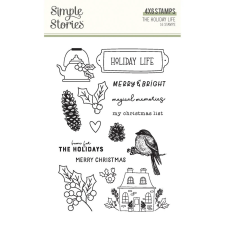 Simple Stories Szilikonbélyegző - Clear Stamps - The Holiday Life (1 csomag) bélyegző