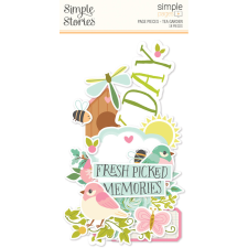 Simple Stories Tea Garden Kivágatok Simple Cards Kit 1 csomag matrica