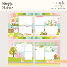 Simple Stories Tea Garden Kivágatok Simple Pages Kit 1 csomag matrica