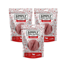 SIMPLY FROM NATURE Meat Strips Birkahús csíkok kutyáknak 3x80 g jutalomfalat kutyáknak
