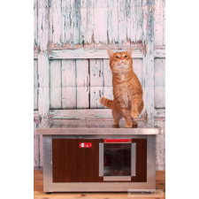 SINB Thermo Woody szigetelt macskaház, panoráma ablakos szállítóbox, fekhely macskáknak