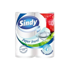 Sindy Kéztörlő tekercses háztartási SINDY 2 rétegű 2 tekercs higiéniai papíráru