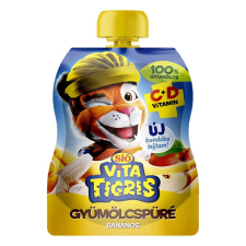 Sió Gyümölcspüré SIÓ Vitatigris Banán 100% 90g üdítő, ásványviz, gyümölcslé