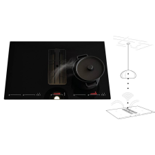 Sirius - S-DDH6 AUTOMATIC elszívó indukciós főzőlappal, fekete SENSE lámpával főzőlap