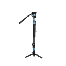 Sirui P-424FL carbon monopod 3 lábú állványtalppal és VH-10 fluid videofejjel monopod