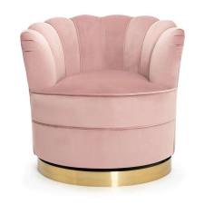  Sisi Forgószék - Világos Rózsaszín / Arany bútor