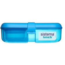 Sistema Háromrekeszes ételtároló doboz + joghurt tartó, 1,1 l, kék papírárú, csomagoló és tárolóeszköz