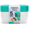 Sistema Meal Prep Boxen NEST IT 1,19 l 5 Stück (59175)