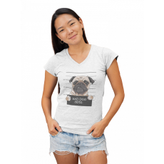  Sittes mopsz - Női V Nyakú Póló