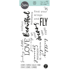 Sizzix szilikonbélyegző 665405, Sunnyside Sentiments #3 / Sizzix Clear Stamps (1 csomag) bélyegző