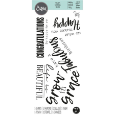 Sizzix szilikonbélyegző 665406, Sunnyside Sentiments #5 / Sizzix Clear Stamps (1 csomag) bélyegző