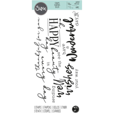 Sizzix szilikonbélyegző 665407, Sunnyside Sentiments #6 / Sizzix Clear Stamps (1 csomag) bélyegző