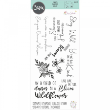 Sizzix szilikonbélyegző 666145, Spring Bloom Sentiments / Sizzix Clear Stamps (1 csomag) bélyegző